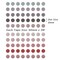 Wrapables Colorful Dots Washi Masking Tape, Round Circle Stickers for Scrapbooking, Planners, Bullet Points, and Journals 6M Length Total (Set of 2)